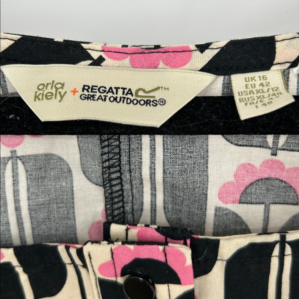 Orla Kiely Regatta Cotton Floral Romper Sleeveless Button Front XL - Picture 2 of 10